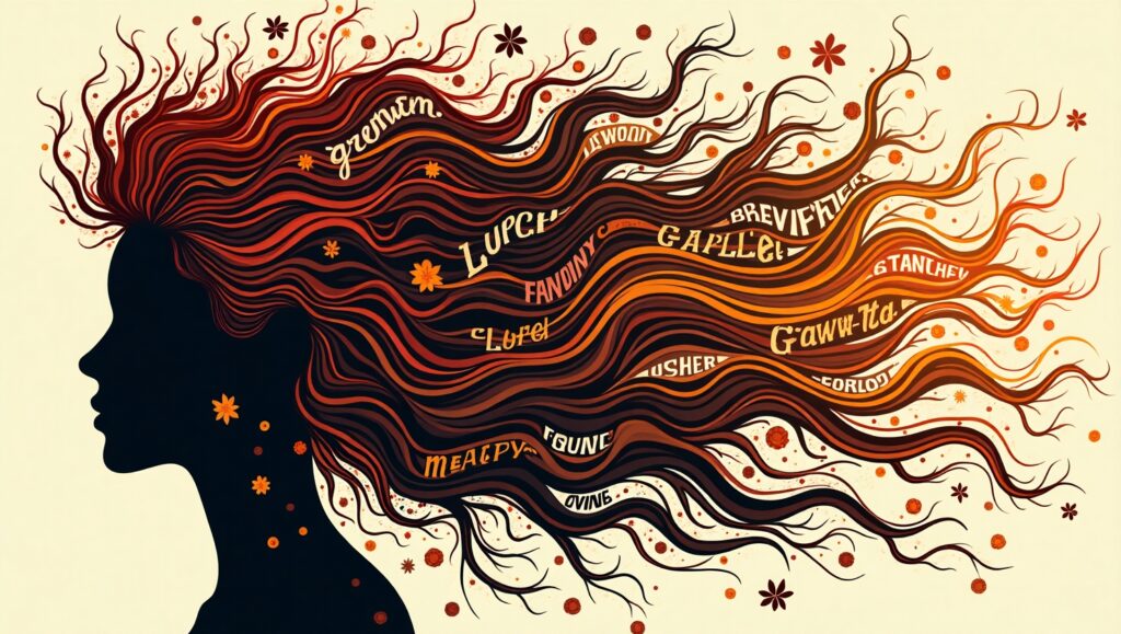 25 Metaphors for Hair 3 Waves of silk