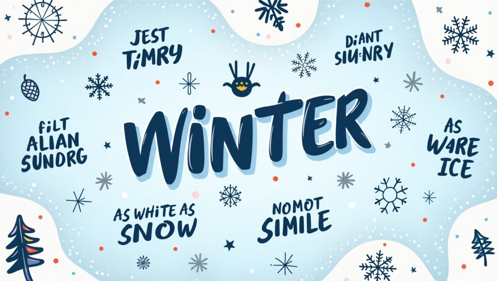 33 Similes for Winter 2 Like a frozen river