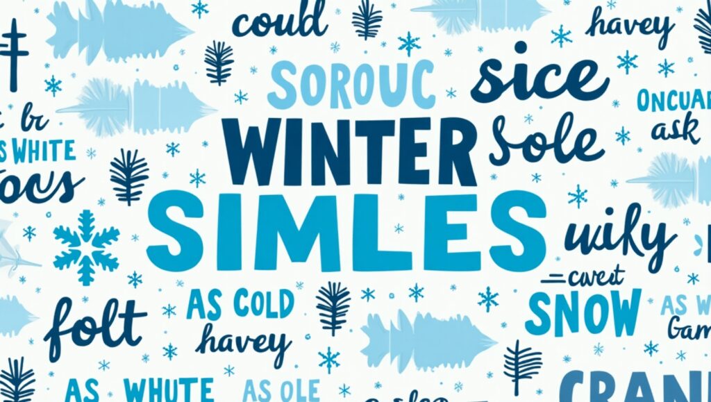 33 Similes for Winter 3 As crisp as a winter morning