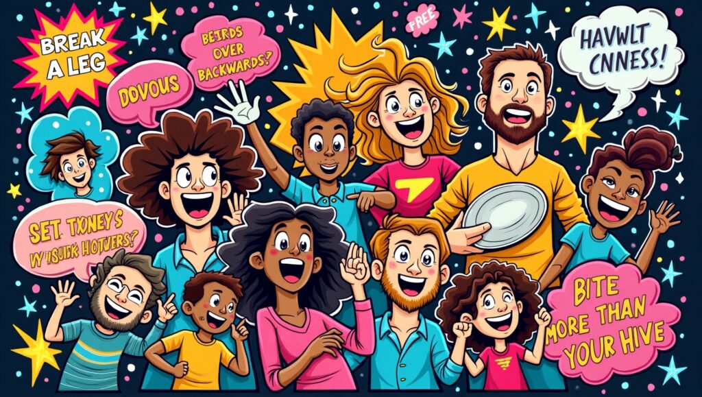 30 Idioms for Excitement 2 Grinning from ear to ear